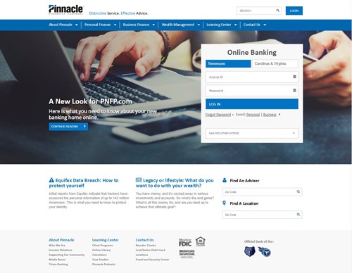 New Look For Pinnacle s Website And Online Banking Login Pinnacle 